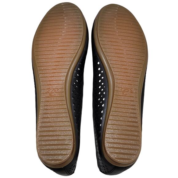 Easy Spirit Gelica Slip On Perforated Ballet Flats Size US 6M Black Faux Leather - Picture 7 of 7